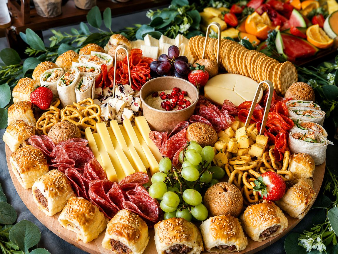 A full Grazer Liverpool grazing table set up for an event