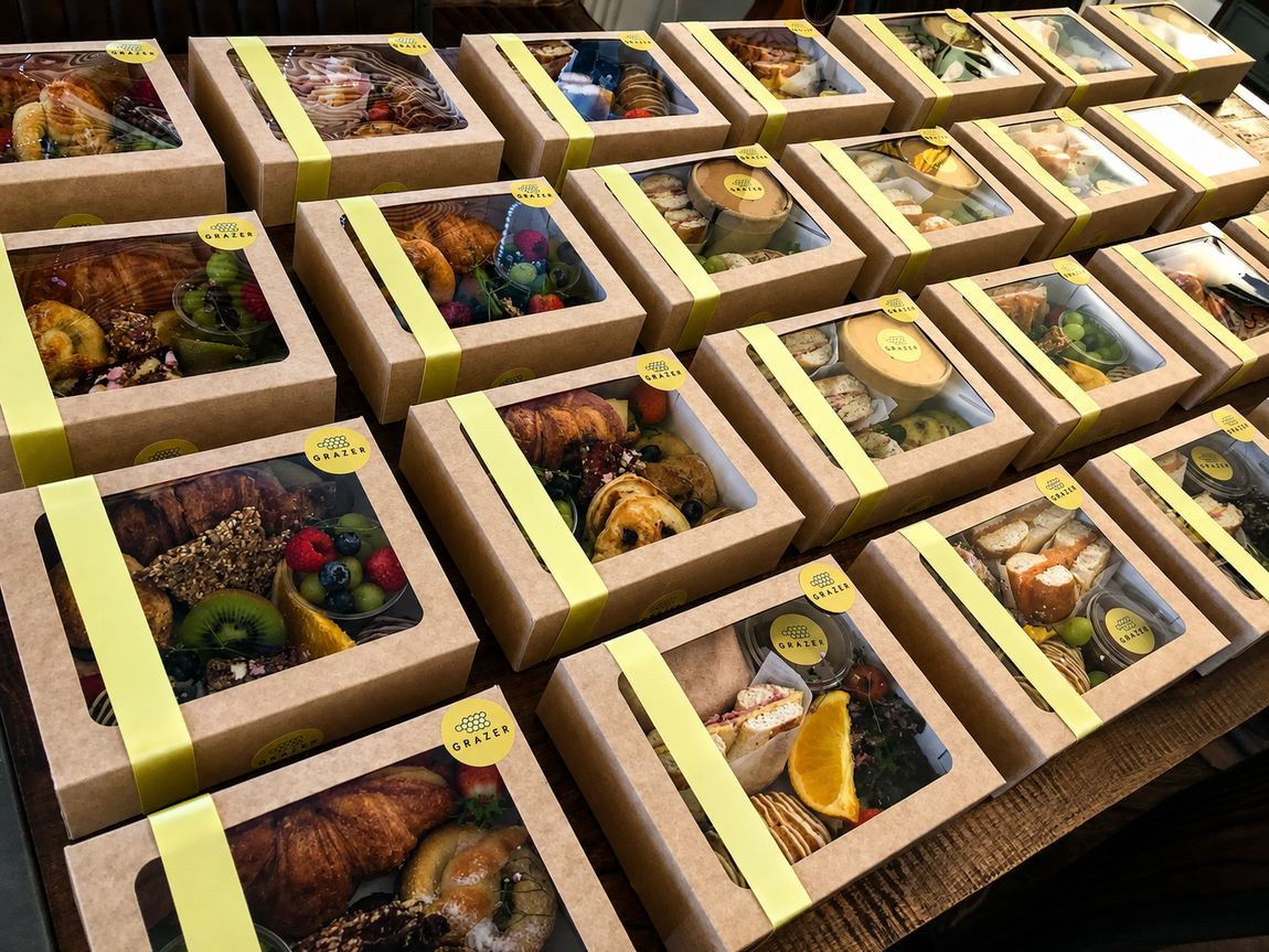 Individual boxes ready to deliver